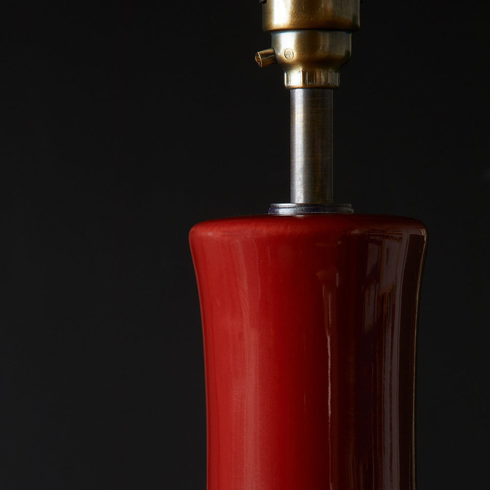 Pooky - Nellie Table Lamp Base - Oxblood Glaze