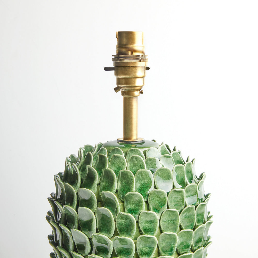 Pooky - Smaller Stucco Table Lamp Base - Emerald