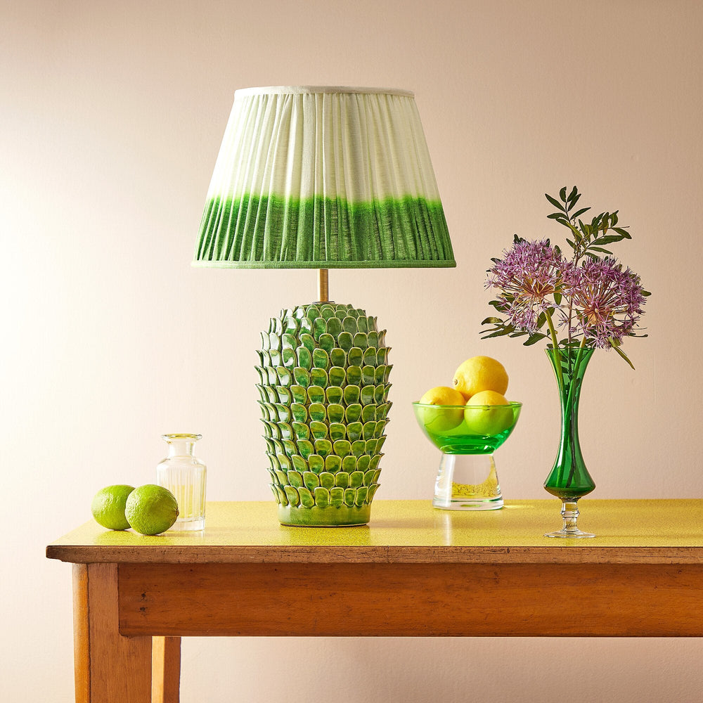 Pooky - Smaller Stucco Table Lamp Base - Emerald