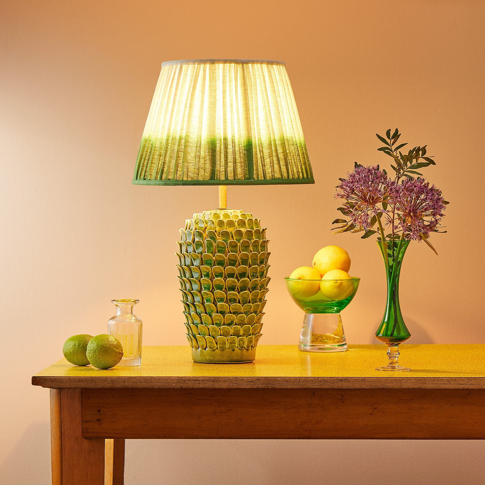 Pooky - Smaller Stucco Table Lamp Base - Emerald