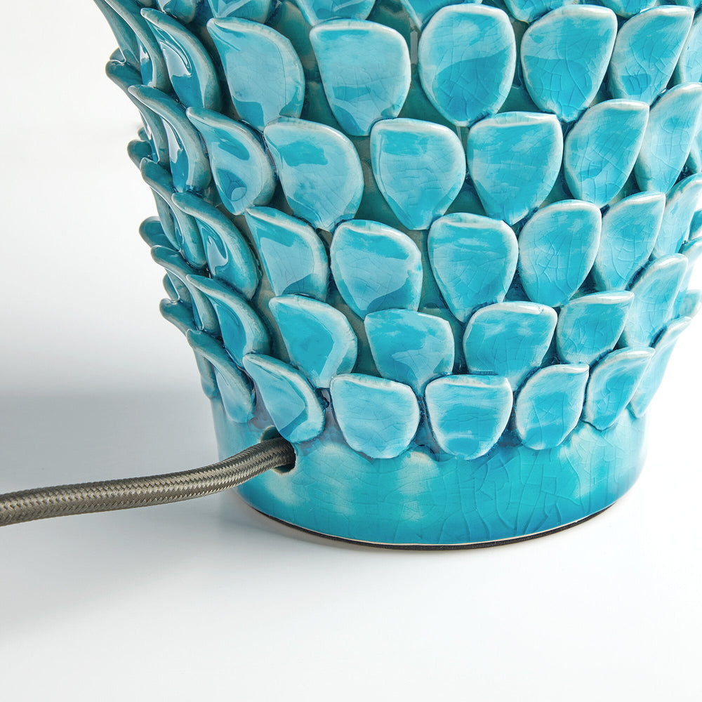 Pooky - Smaller Stucco Table Lamp Base - Turquoise