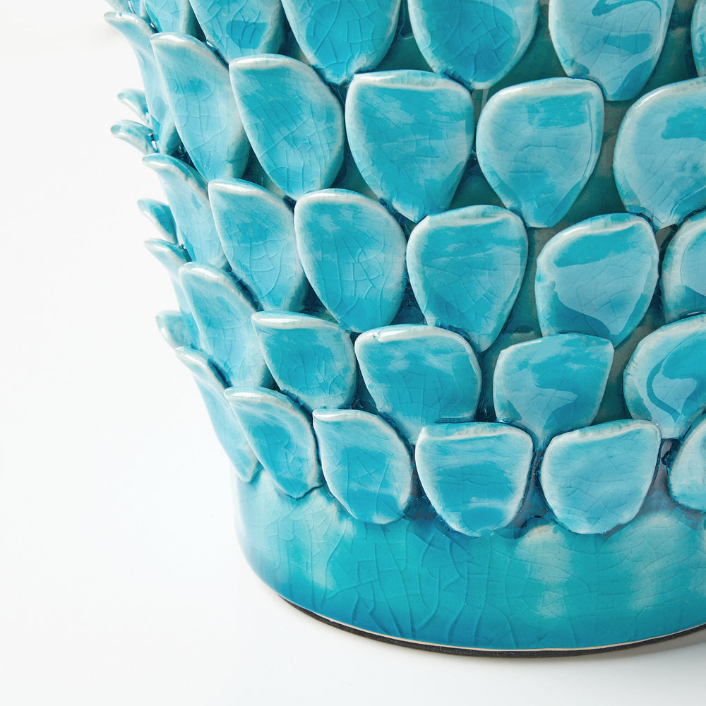 Pooky - Smaller Stucco Table Lamp Base - Turquoise