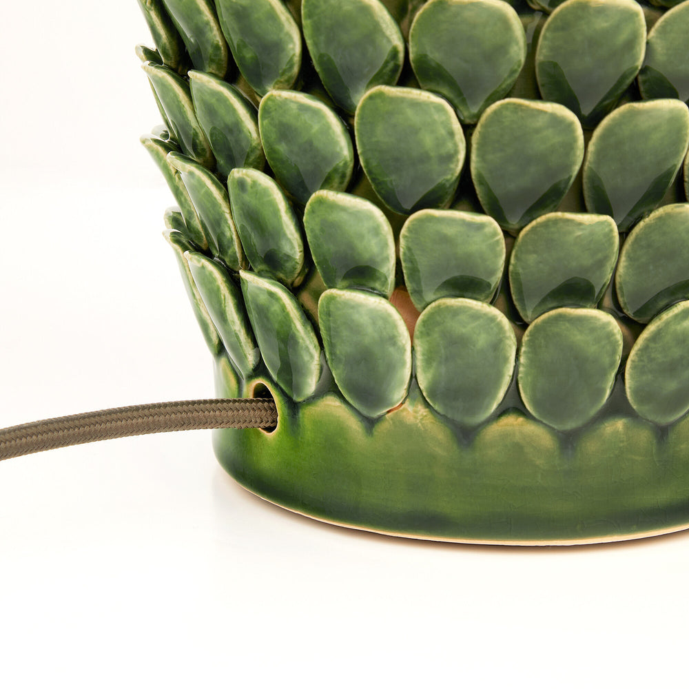 Pooky - Regular Stucco Table Lamp Base - Emerald