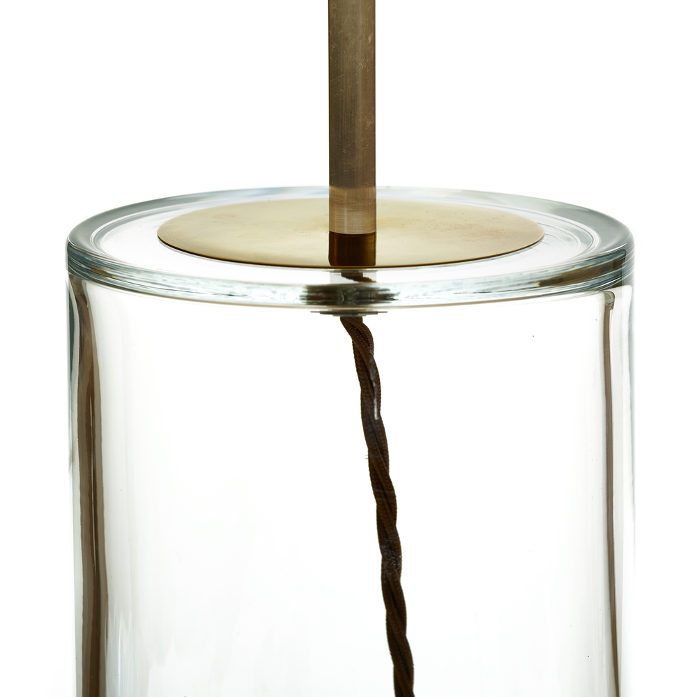 Pooky - Regular Wisteria Table Lamp Base - Brass and Clear Glass