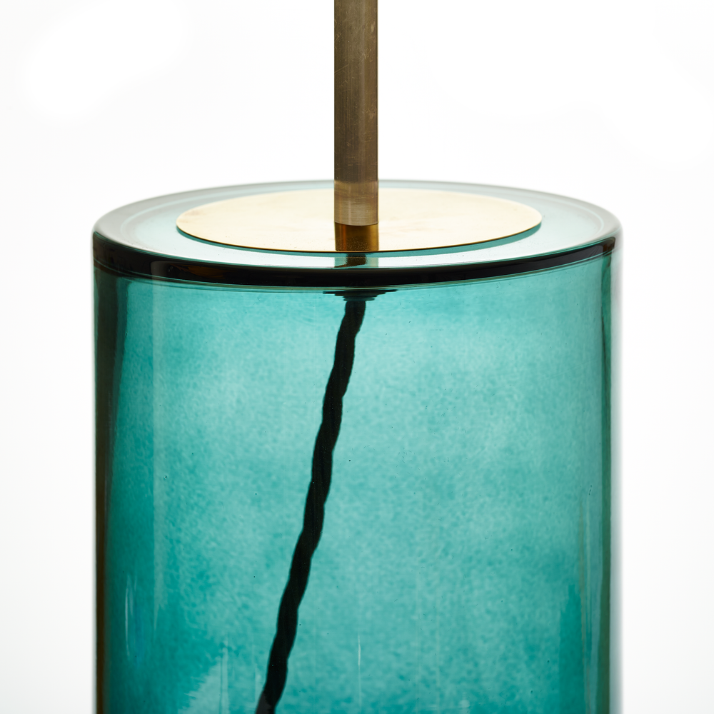 Pooky - Regular Wisteria Table Lamp Base - Bluey Green Glass