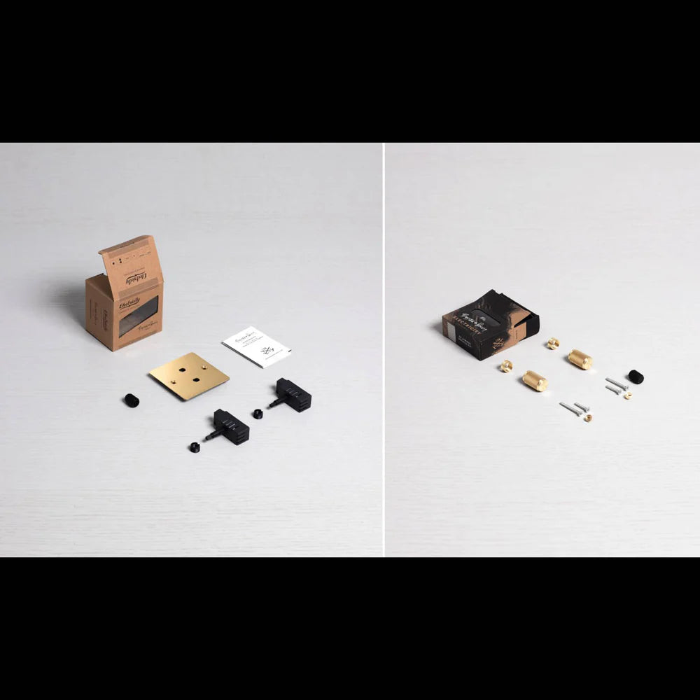 Buster & Punch 2G Dimmer - 120W - Cross - Brass Plate - Brass Screws