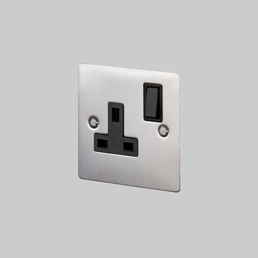 Buster & Punch 1G UK Plug Socket - 1G - Steel