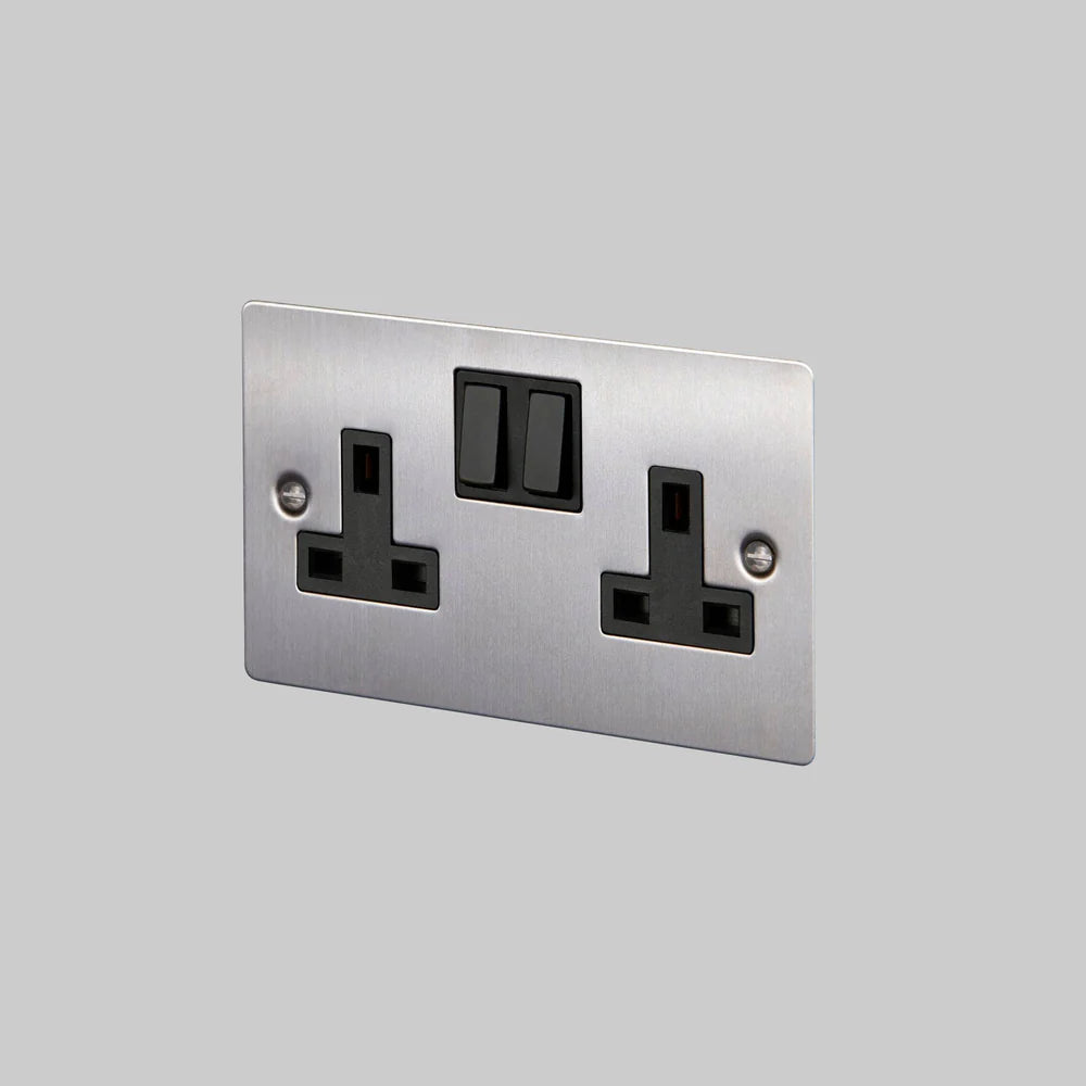 Buster & Punch 2G UK Plug Socket - 2G - Steel