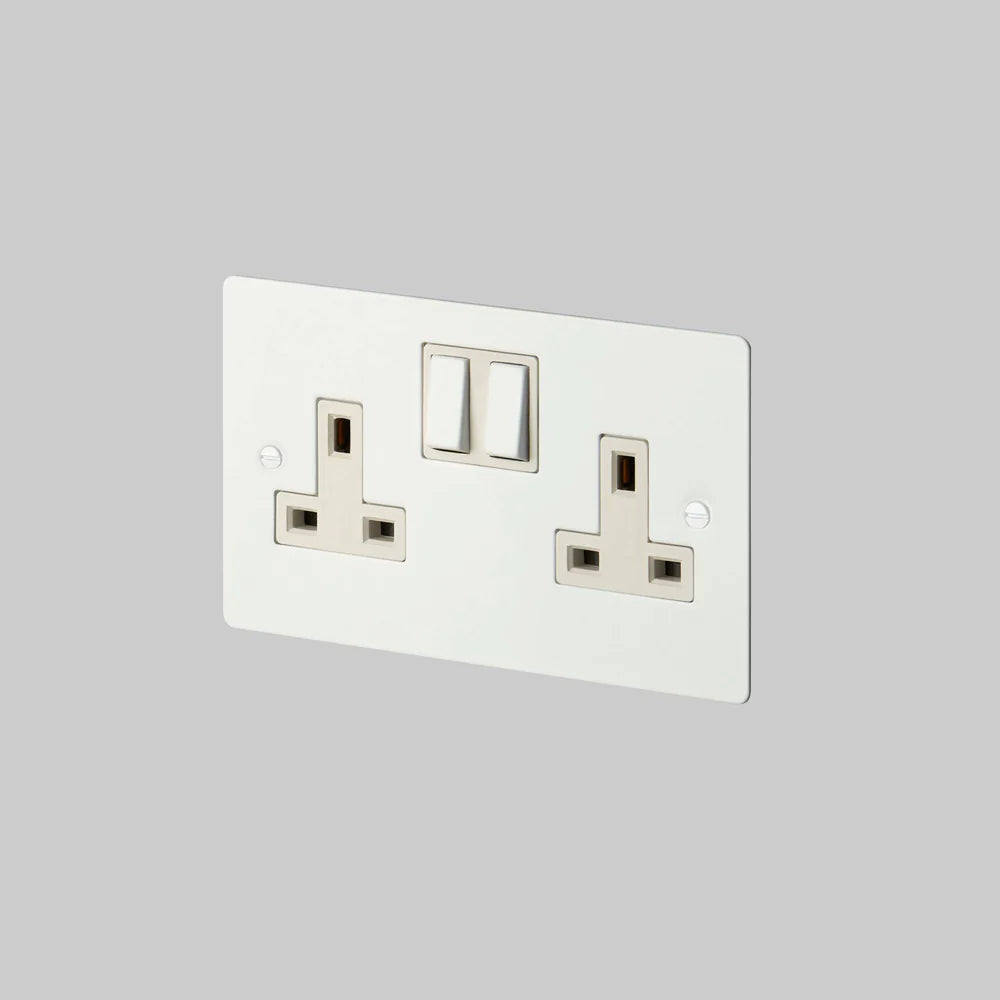 Buster & Punch 2G UK Plug Socket - 2G - White