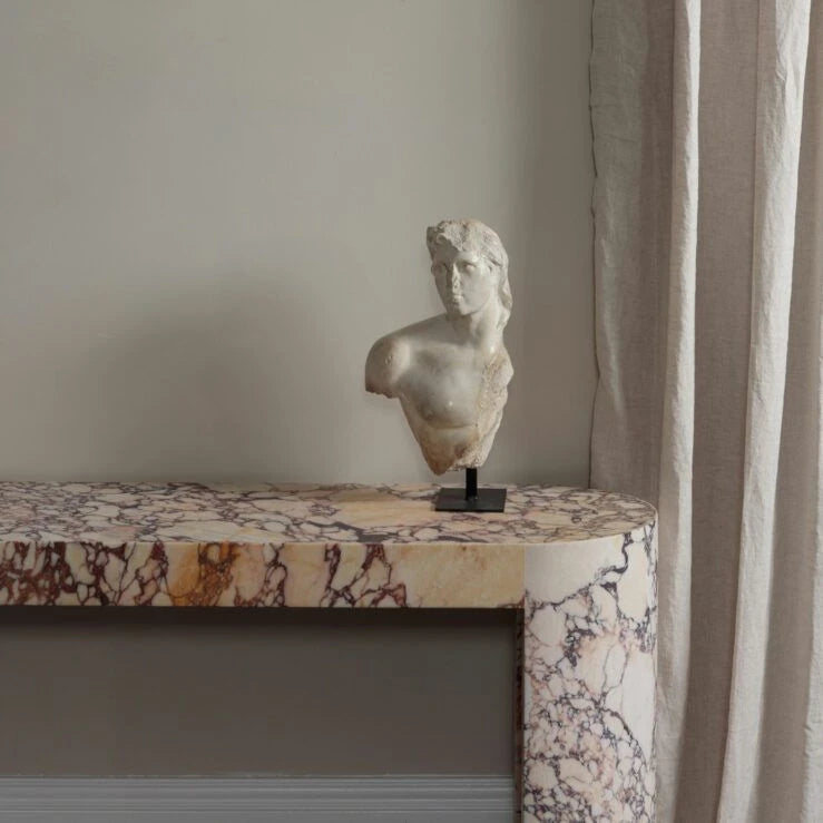 Pure White Lines Riviera Viola Marble Console Table