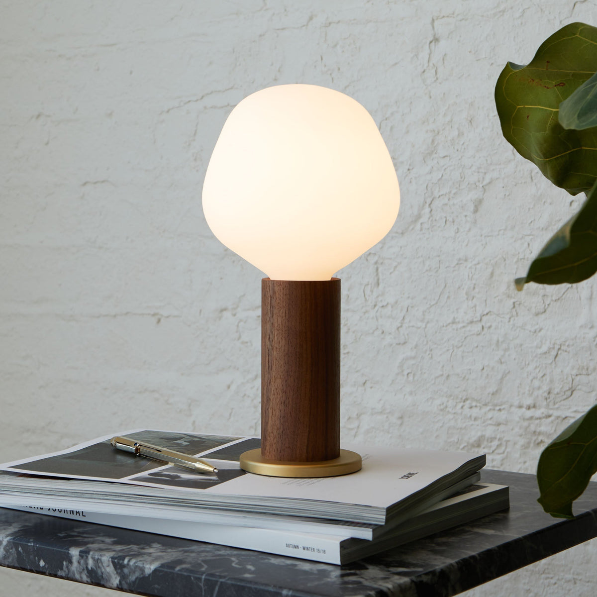 Tala Knuckle Table Lamp in Walnut + Enno