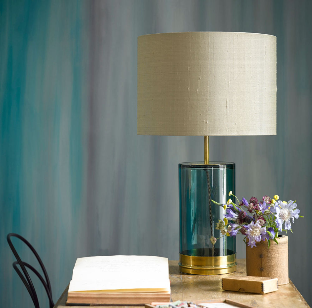 Pooky - Regular Wisteria Table Lamp Base - Bluey Green Glass