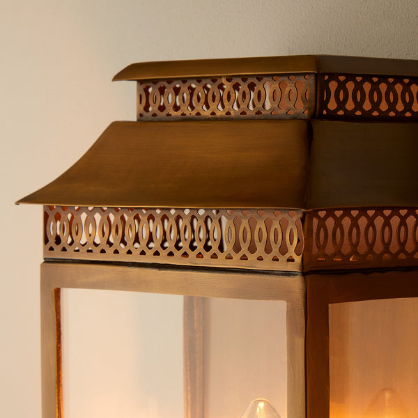 Pooky - Hastings Ip44 Exterior Wall Light - Antiqued Brass