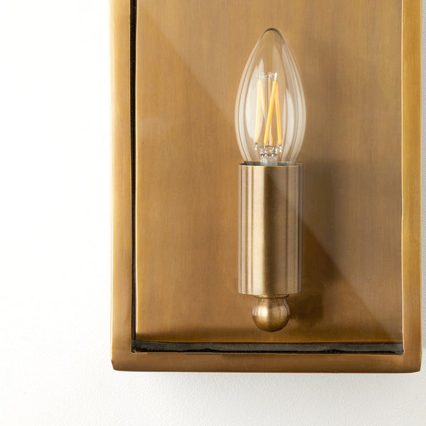 Pooky - Hastings Ip44 Exterior Wall Light - Antiqued Brass