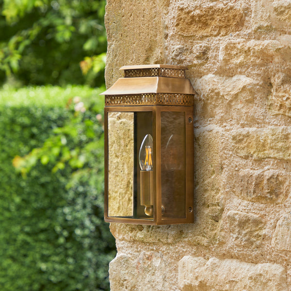 Pooky - Hastings Ip44 Exterior Wall Light - Antiqued Brass