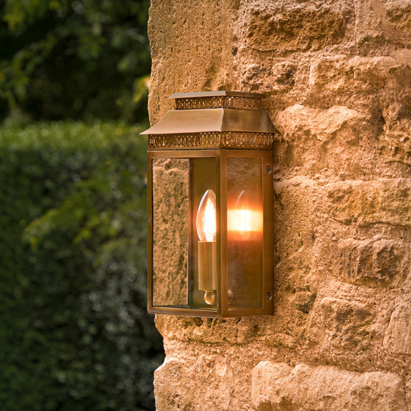 Pooky - Hastings Ip44 Exterior Wall Light - Antiqued Brass