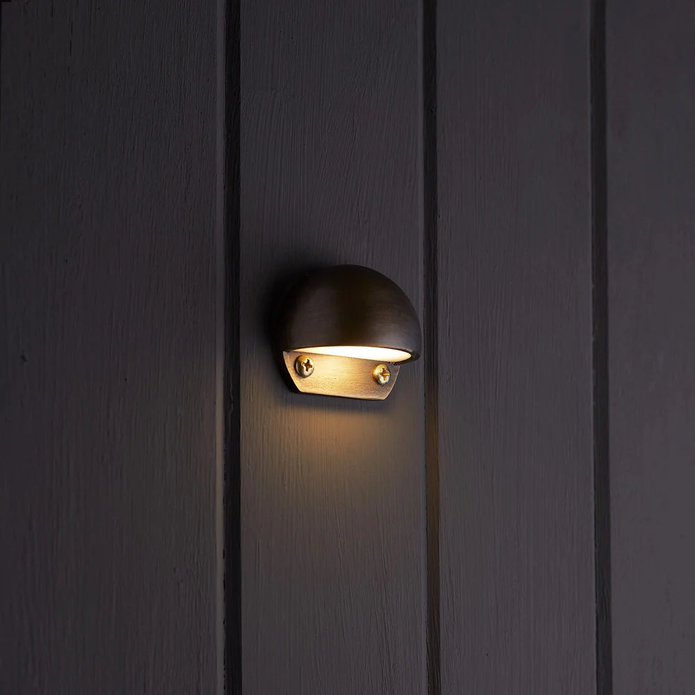 Pooky Mousehole IP65 Outdoor Path Wall Light in Bronze