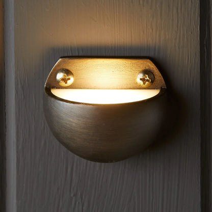 Pooky Mousehole IP65 Outdoor Path Wall Light in Bronze