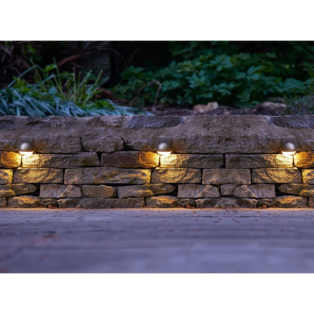 Pooky Mousehole IP65 Outdoor Path Wall Light in Aged Brass