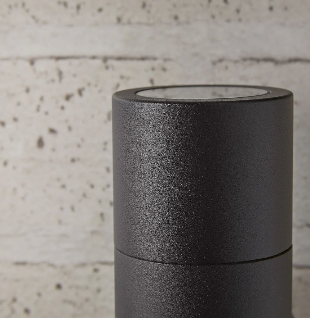 Pooky Portreath IP65 Up and Down Pillar wall light in Storm