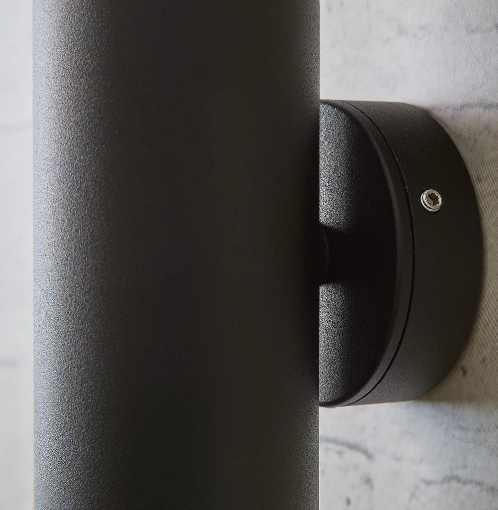 Pooky Portreath IP65 Up and Down Pillar wall light in Storm