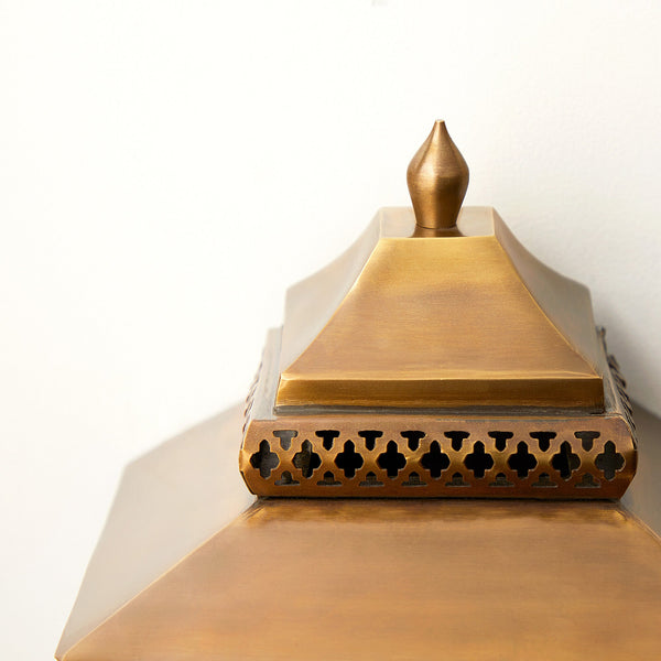 Pooky - Westport Ip44 Exterior Wall Light - Antiqued Brass