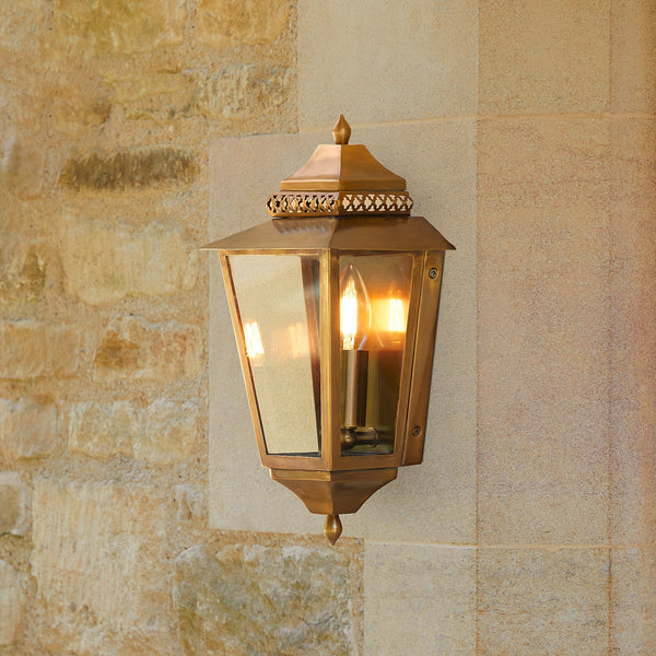 Pooky - Westport Ip44 Exterior Wall Light - Antiqued Brass