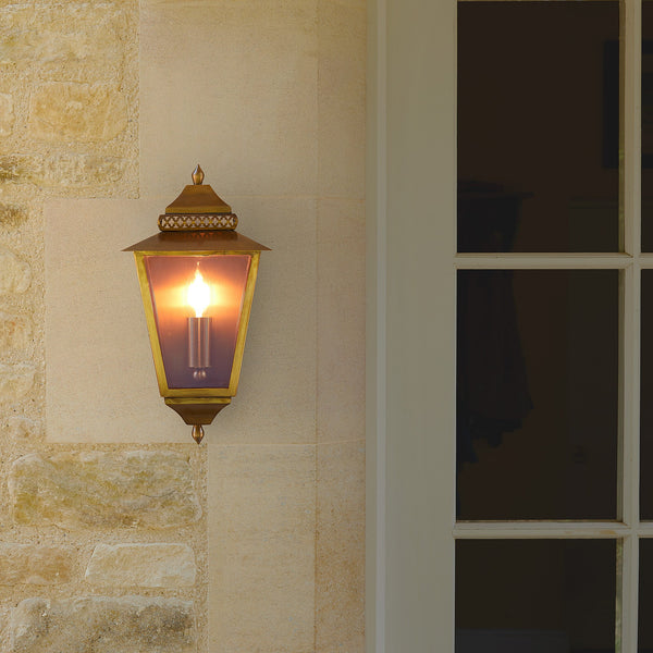Pooky - Westport Ip44 Exterior Wall Light - Antiqued Brass