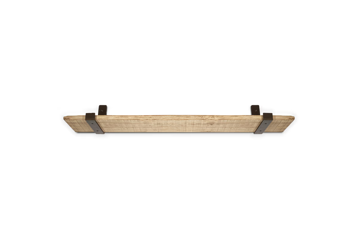 Nkuku - Ibo Reclaimed Wood & Iron Shelf - Natural - Large