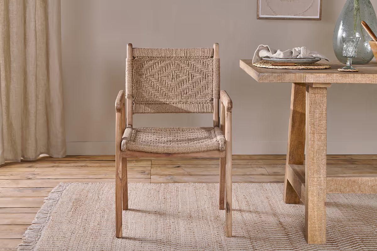 Nkuku - Vinay Woven Dining Chair - Natural