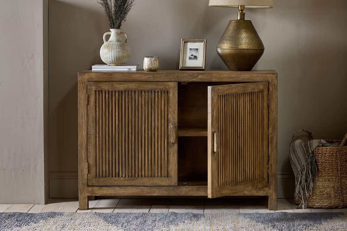 Nkuku - Yasha Reeded Mango Wood Sideboard