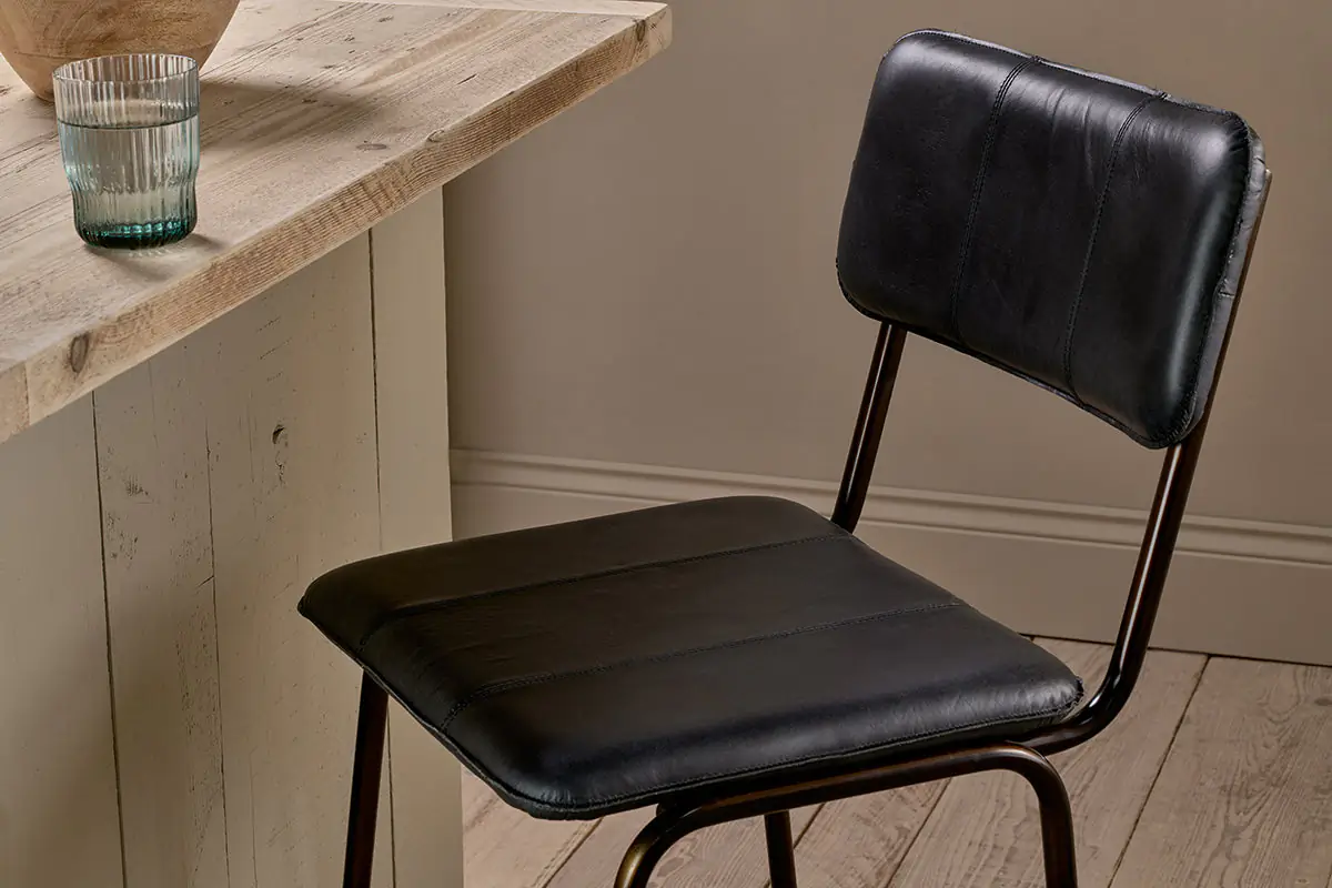 Nkuku - Ukari Counter Chair - Aged Black