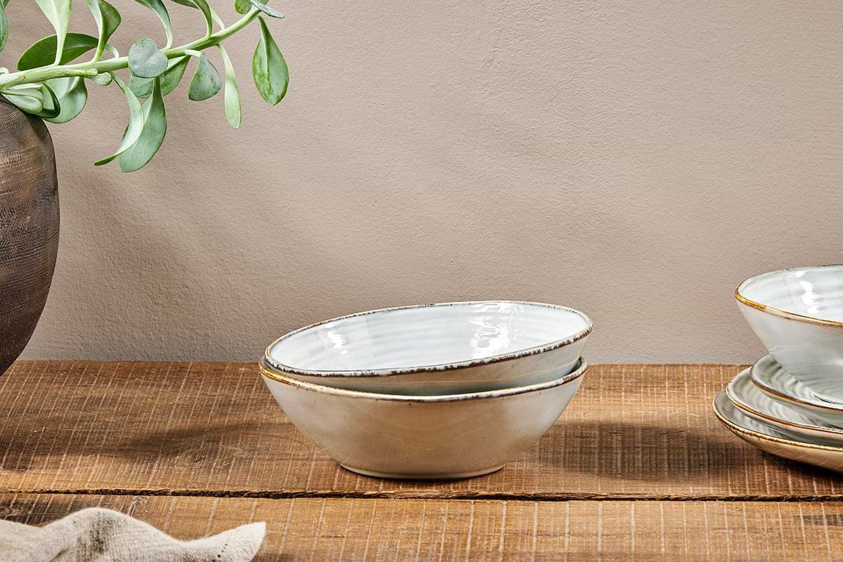 Nkuku - Dhanuk Ceramic Cereal Bowl - Cream