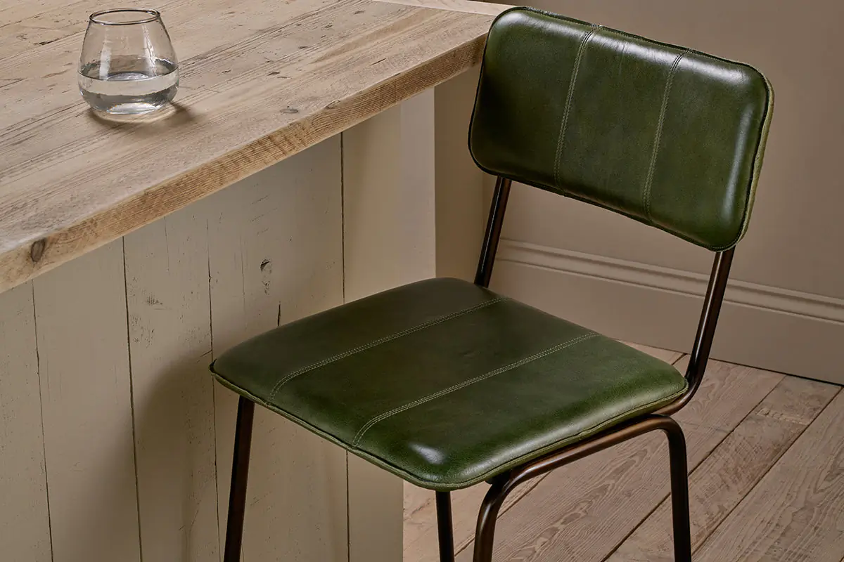 Nkuku - Ukari Counter Chair - Rich Green