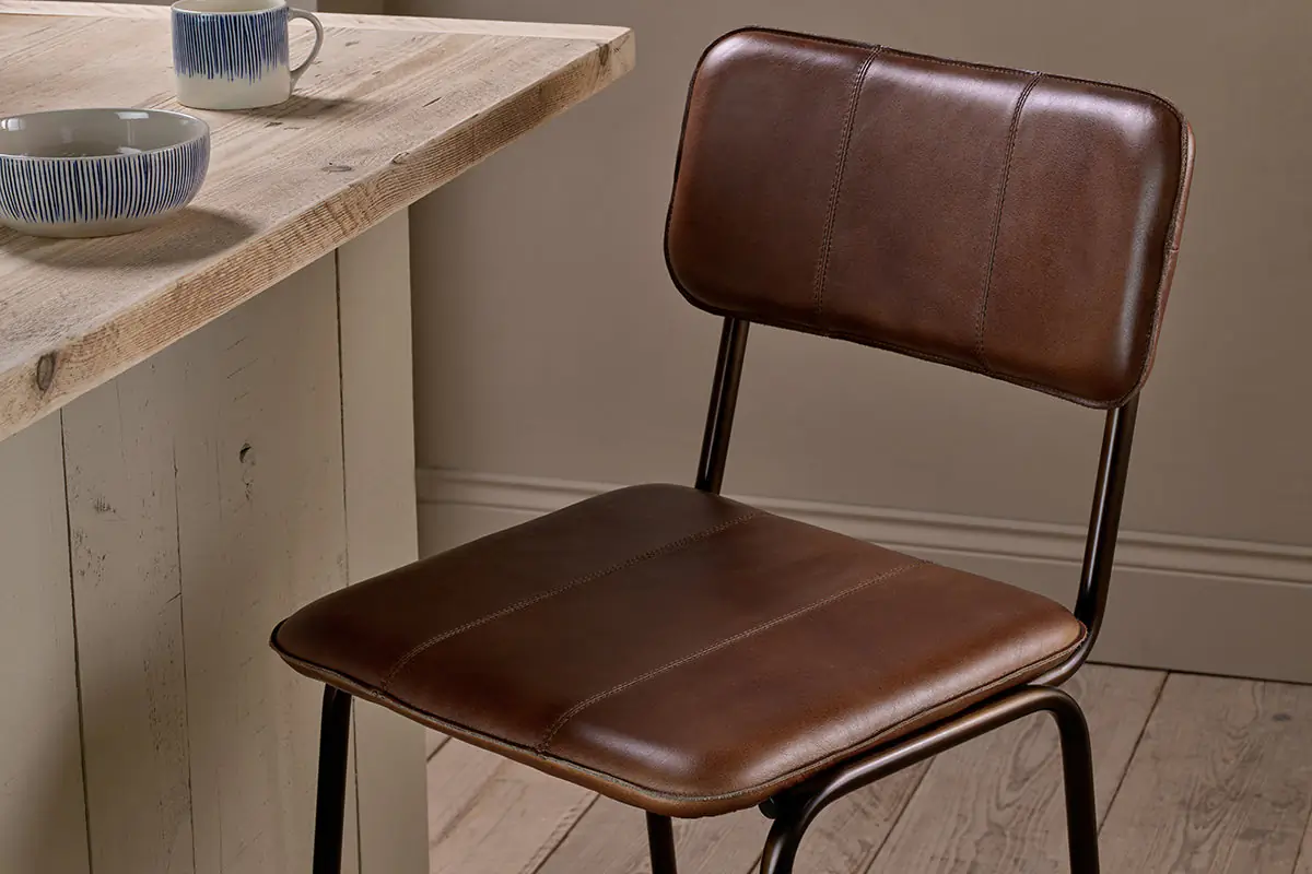 Nkuku - Ukari Counter Chair - Chocolate Brown