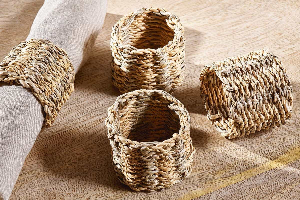 Nkuku - Aarushu Napkin Rings - Natural (Set of 4)