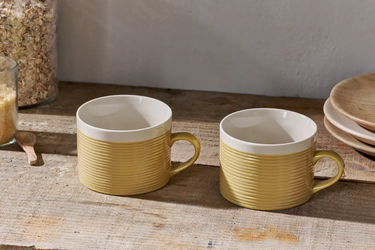 Nkuku - Kai Mugs - Mustard (Set of 2)
