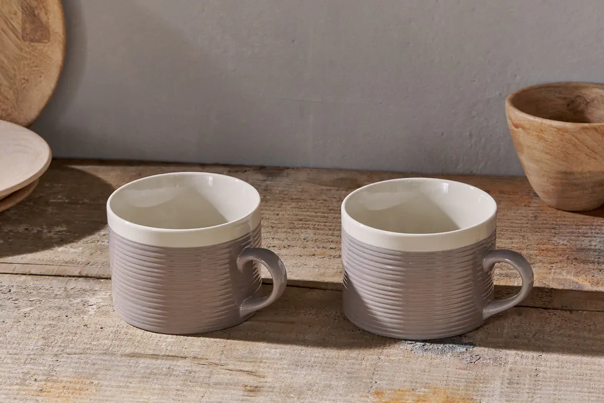 Nkuku - Kai Mugs - Grey (Set of 2)