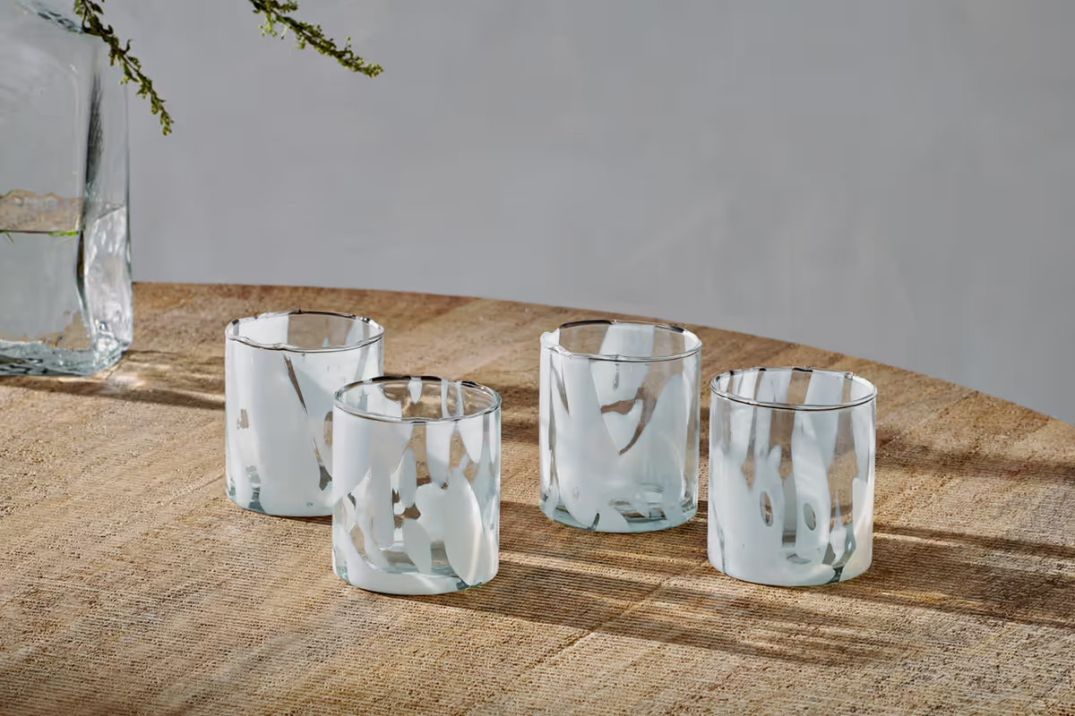 Nkuku - Lohara Tumbler - White (Set of 4)