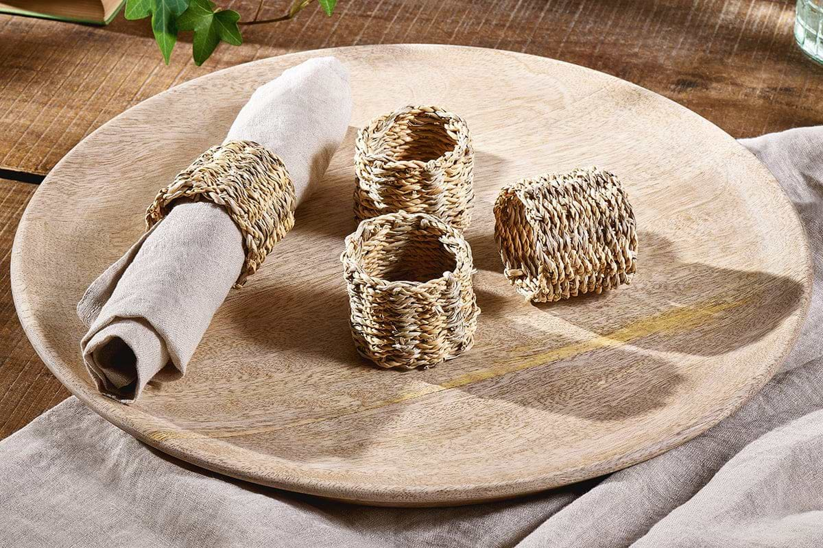 Nkuku - Aarushu Napkin Rings - Natural (Set of 4)