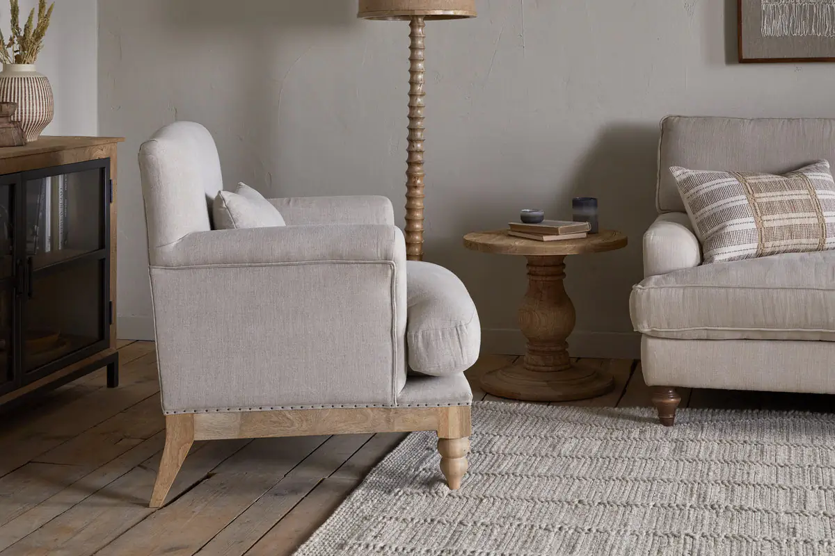Nkuku - Kashi Linen Armchair - Natural
