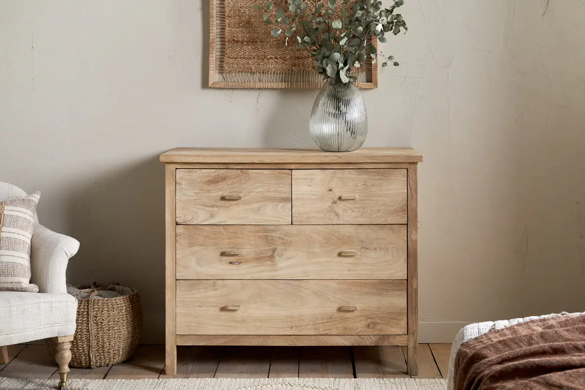 Nkuku - Vivan Grooved Chest of Drawers - Natural
