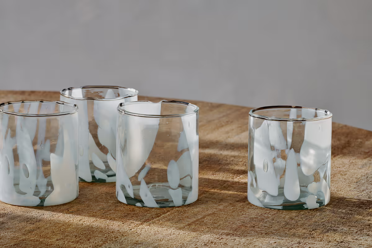 Nkuku - Lohara Tumbler - White (Set of 4)