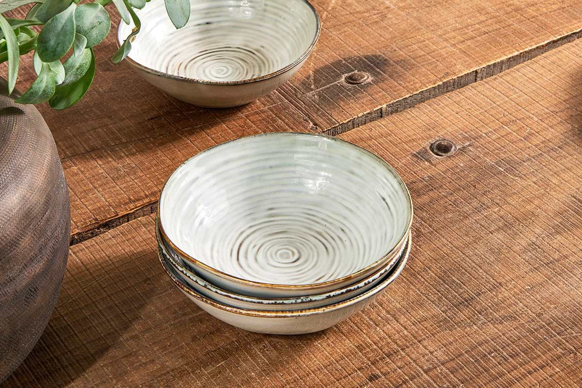 Nkuku - Dhanuk Ceramic Cereal Bowl - Cream