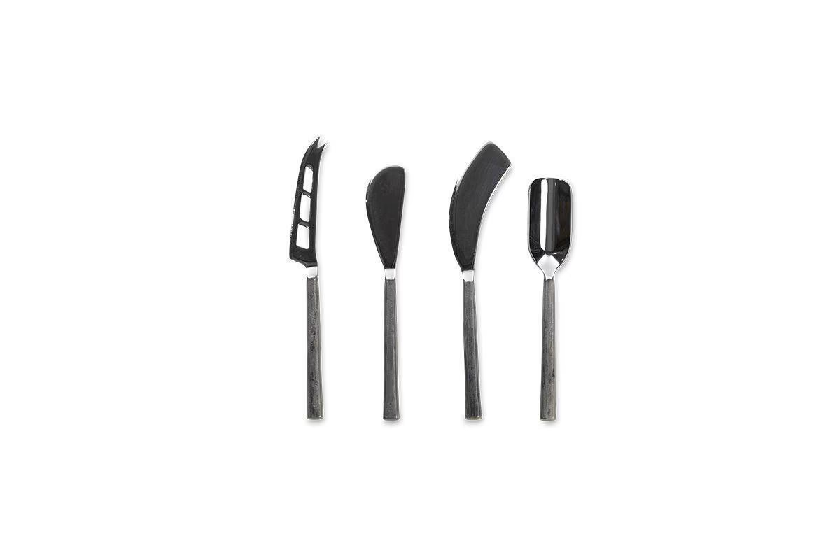 Nkuku - Darsa Cheese Knife Set - Brushed Silver (Set of 4)