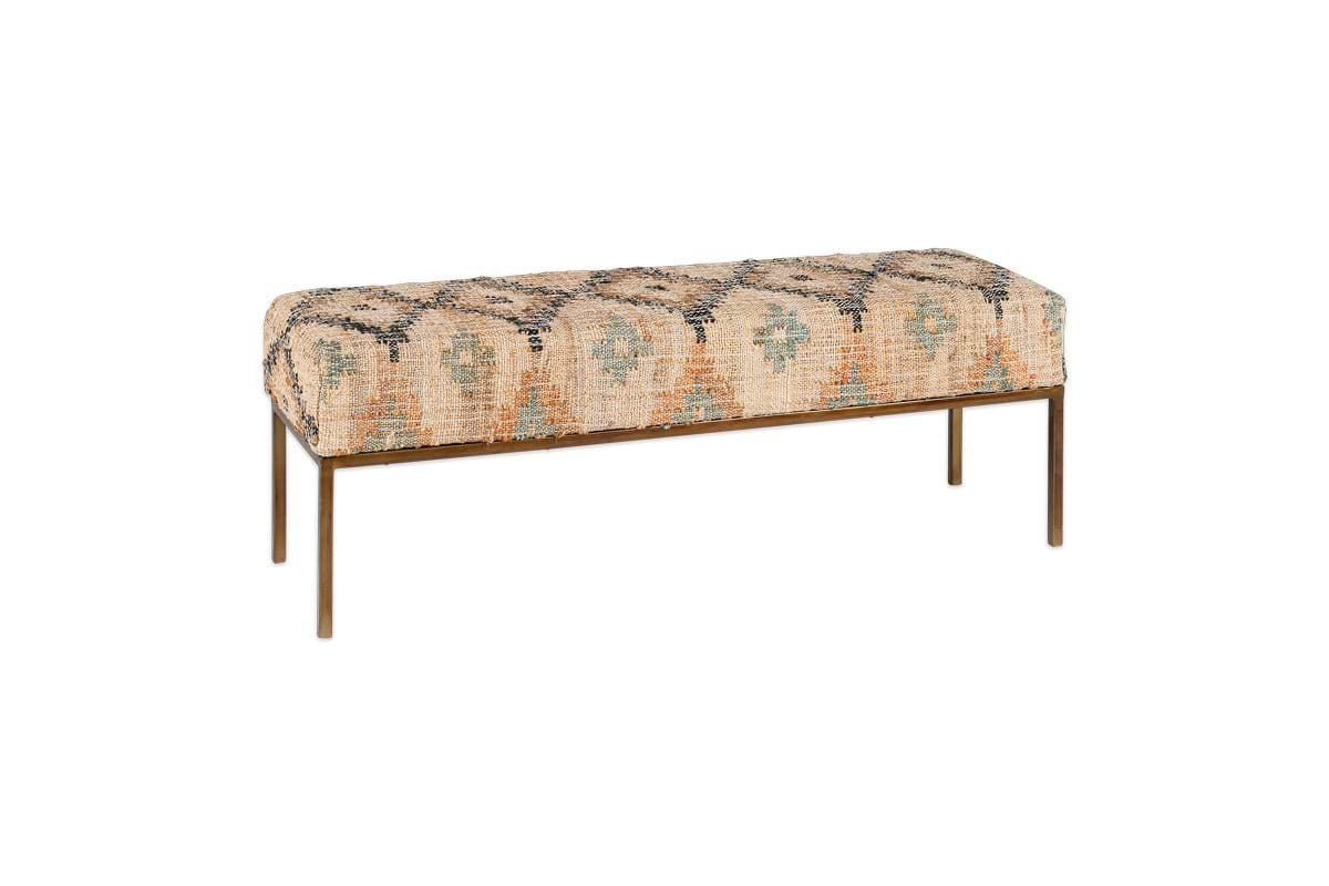 Nkuku - Kesu Kilim & Iron Bench