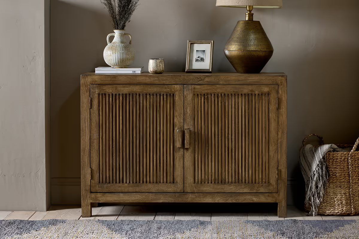 Nkuku - Yasha Reeded Mango Wood Sideboard
