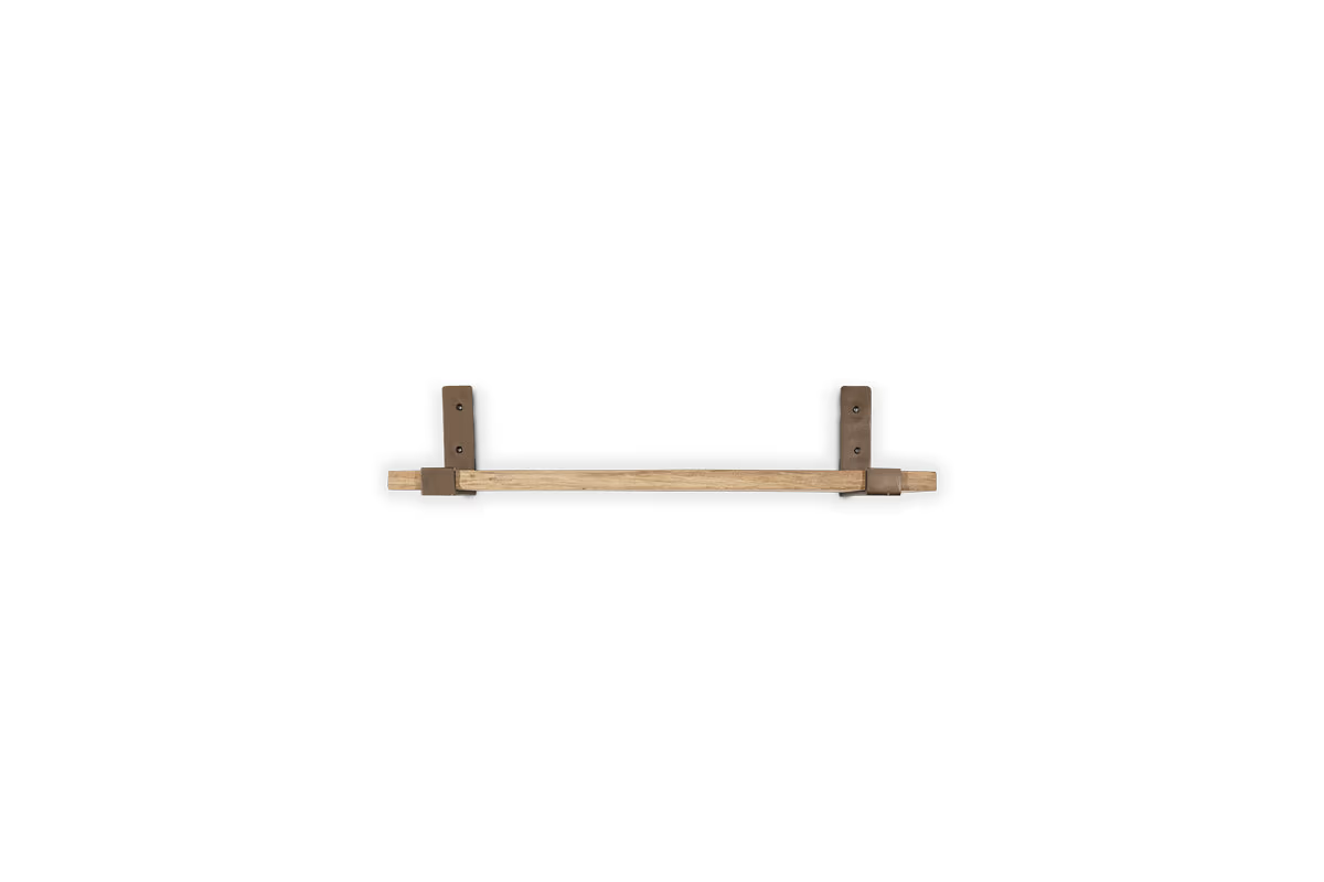 Nkuku - Ibo Reclaimed Wood & Iron Shelf - Natural - Small