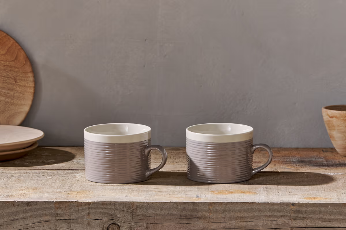 Nkuku - Kai Mugs - Grey (Set of 2)