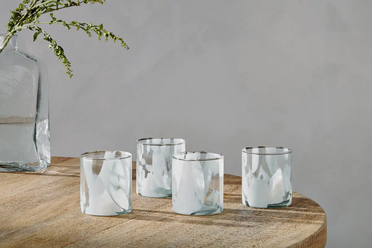 Nkuku - Lohara Tumbler - White (Set of 4)